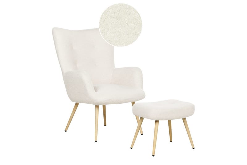 Öronlappsfåtölj Vejle - Beige, svart - Möbler - Vardagsrum - Fåtöljer - Öronlappsfåtölj