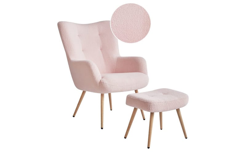 Öronlappsfåtölj Vejle - Beige, vit - Möbler - Vardagsrum - Fåtöljer - Öronlappsfåtölj
