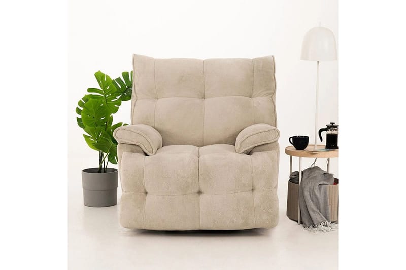 Osmara Reclinerfåtölj Elektrisk - Krämvit - Möbler - Vardagsrum - Fåtöljer - Biofåtöljer & reclinerfåtöljer