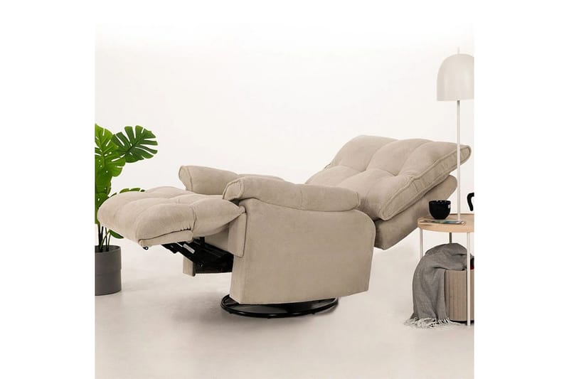 Osmara Reclinerfåtölj Elektrisk - Krämvit - Möbler - Vardagsrum - Fåtöljer - Biofåtöljer & reclinerfåtöljer