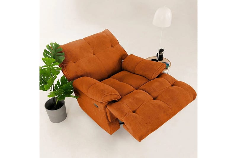 Osmara Reclinerfåtölj Elektrisk - Röd - Möbler - Vardagsrum - Fåtöljer - Biofåtöljer & reclinerfåtöljer