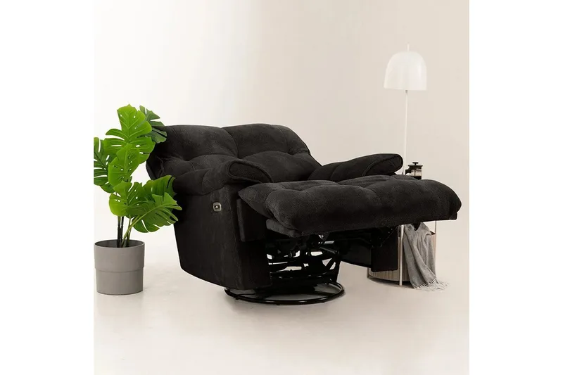 Osmara Reclinerfåtölj Elektrisk - Svart - Möbler - Vardagsrum - Fåtöljer - Biofåtöljer & reclinerfåtöljer