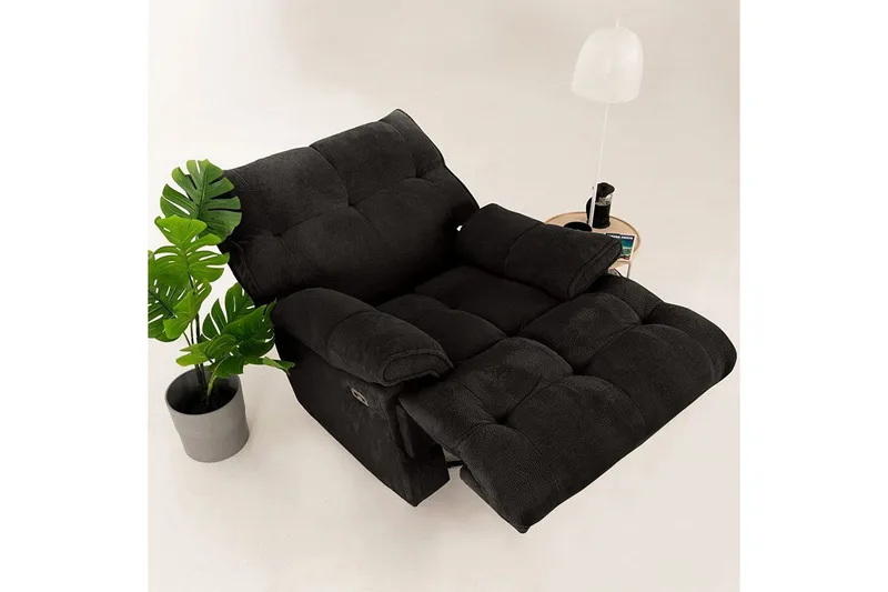 Osmara Reclinerfåtölj Elektrisk - Svart - Möbler - Vardagsrum - Fåtöljer - Biofåtöljer & reclinerfåtöljer