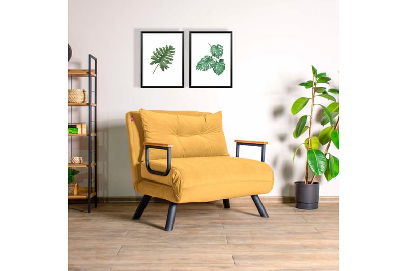 Palmerston Bäddfåtölj 175x60 cm Senapsgul - Bäddfåtöljer
