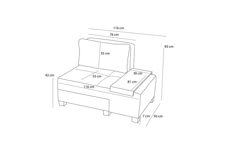 Perenna Bäddfåtölj - Creme - Möbler - Vardagsrum - Fåtöljer - Bäddfåtöljer
