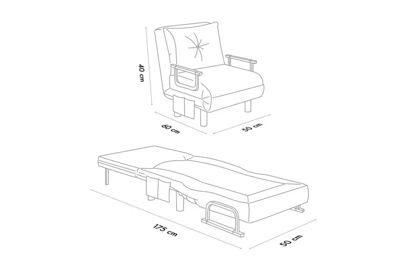 Quorin Bäddfåtölj - Cream - Möbler - Vardagsrum - Bäddsoffor