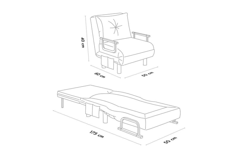 Quorin Bäddfåtölj - Petrol Grön - Möbler - Vardagsrum - Bäddsoffor