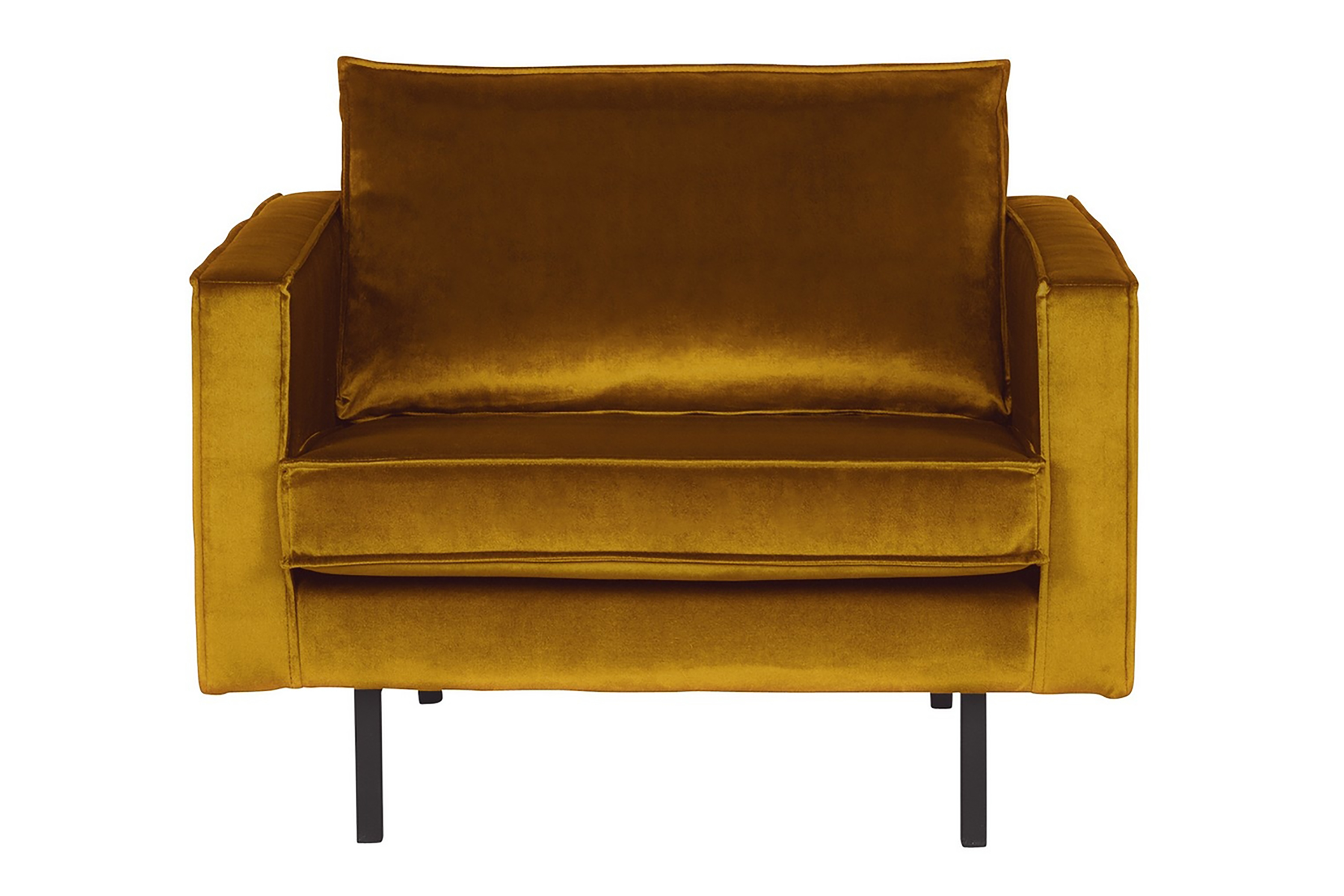 rafaele sammetsfåtölj ockra -