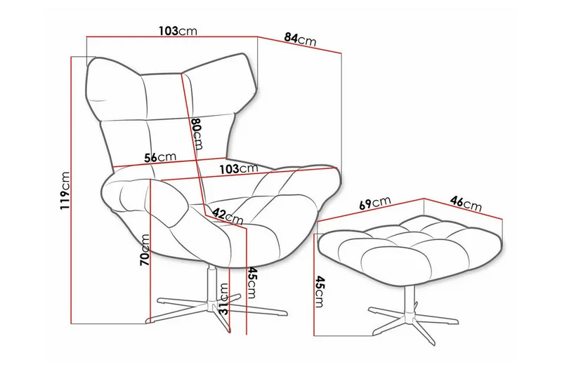 Rathkeale Fåtölj Beige/Black - Möbler - Vardagsrum - Fåtöljer