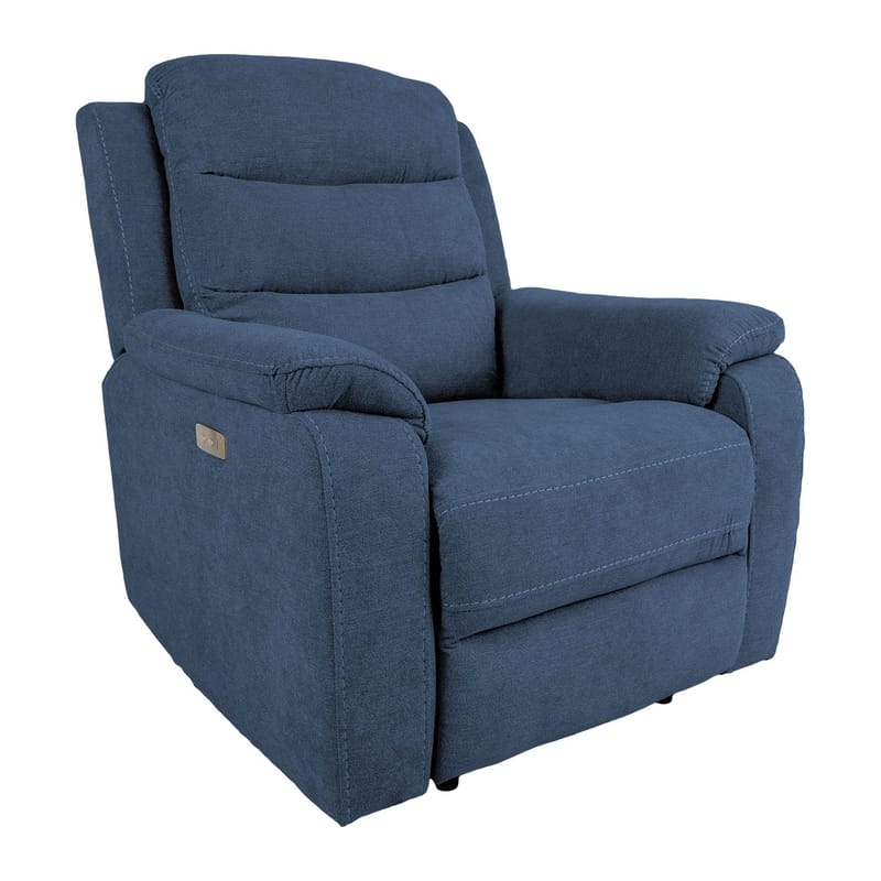 Reclinerfåtölj Blenor med elektrisk mekanism, blå