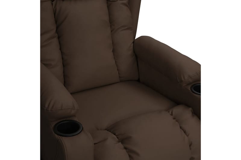 Reclinerfåtölj brun konstläder - Brun - Möbler - Vardagsrum - Fåtöljer - Biofåtöljer & reclinerfåtöljer