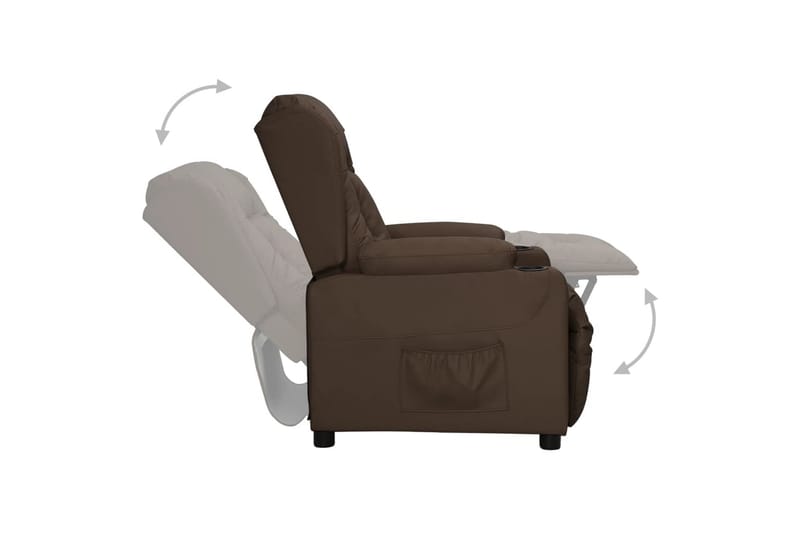 Reclinerfåtölj brun konstläder - Brun - Möbler - Vardagsrum - Fåtöljer - Biofåtöljer & reclinerfåtöljer