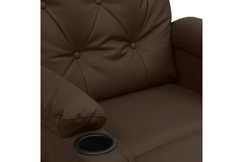 Reclinerfåtölj brun konstläder - Brun - Möbler - Vardagsrum - Fåtöljer - Biofåtöljer & reclinerfåtöljer