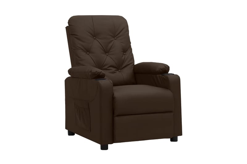 Reclinerfåtölj brun konstläder - Brun - Möbler - Vardagsrum - Fåtöljer - Biofåtöljer & reclinerfåtöljer
