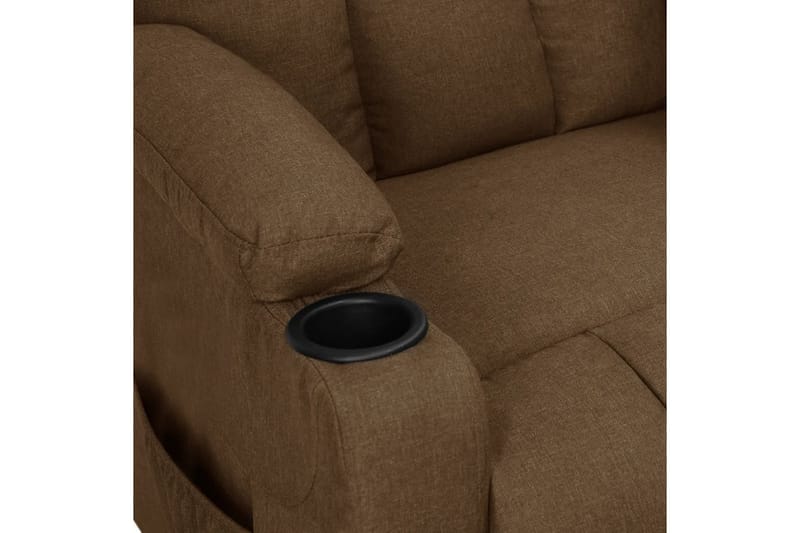 Reclinerfåtölj brun tyg - Brun - Möbler - Vardagsrum - Fåtöljer - Biofåtöljer & reclinerfåtöljer