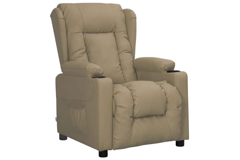 Reclinerfåtölj cappuccino konstläder - Brun - Möbler - Vardagsrum - Fåtöljer - Biofåtöljer & reclinerfåtöljer