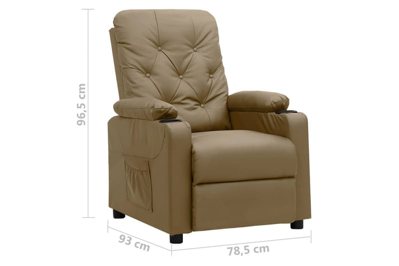 Reclinerfåtölj cappuccino konstläder - Cappuccino - Möbler - Vardagsrum - Fåtöljer - Biofåtöljer & reclinerfåtöljer