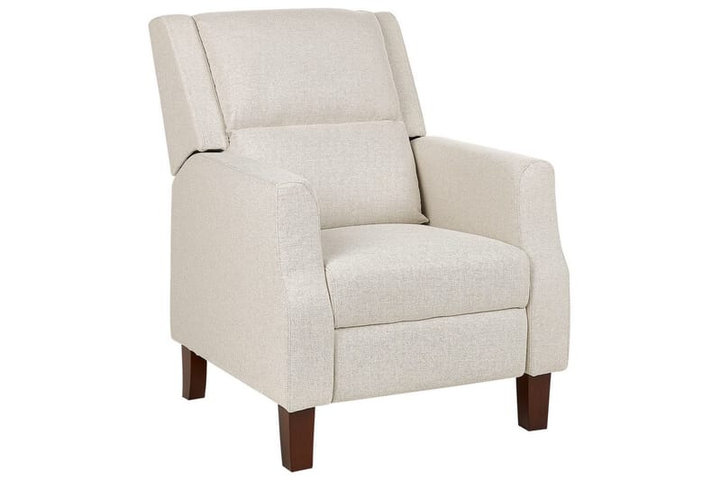 Reclinerfåtölj Egersund Beige/mörkt trä - Beige/mörkt trä - Möbler - Vardagsrum - Fåtöljer - Liggfåtöljer