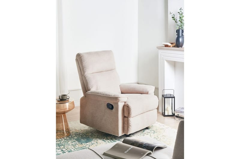Reclinerfåtölj Everton - Beige - Möbler - Vardagsrum - Fåtöljer - Liggfåtöljer