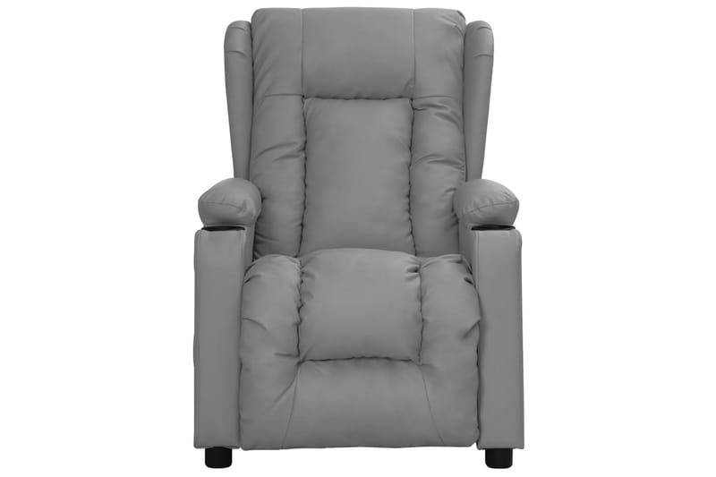 Reclinerfåtölj grå konstläder - Grå - Möbler - Vardagsrum - Fåtöljer - Biofåtöljer & reclinerfåtöljer
