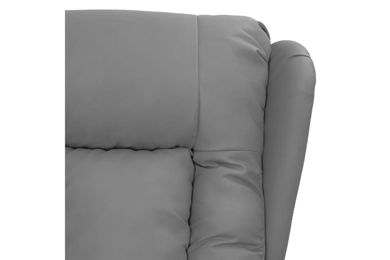 Reclinerfåtölj grå konstläder - Grå - Möbler - Vardagsrum - Fåtöljer - Biofåtöljer & reclinerfåtöljer