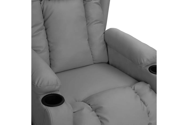 Reclinerfåtölj grå konstläder - Grå - Möbler - Vardagsrum - Fåtöljer - Biofåtöljer & reclinerfåtöljer