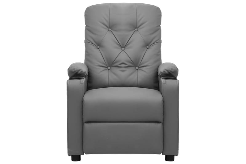 Reclinerfåtölj grå konstläder - Grå - Möbler - Vardagsrum - Fåtöljer - Biofåtöljer & reclinerfåtöljer