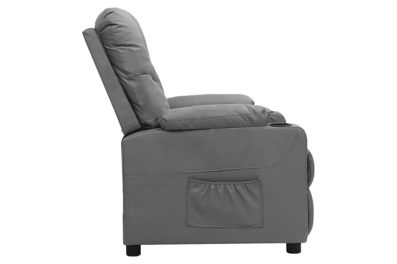 Reclinerfåtölj grå konstläder - Grå - Möbler - Vardagsrum - Fåtöljer - Biofåtöljer & reclinerfåtöljer