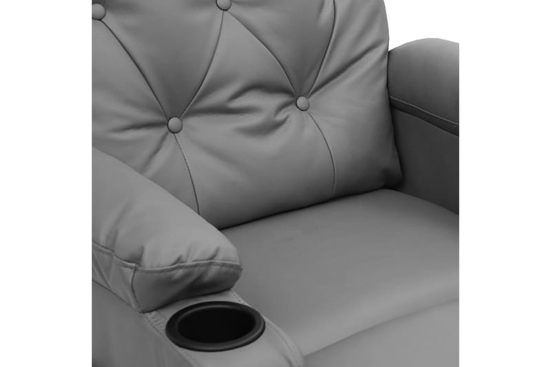 Reclinerfåtölj grå konstläder - Grå - Möbler - Vardagsrum - Fåtöljer - Biofåtöljer & reclinerfåtöljer