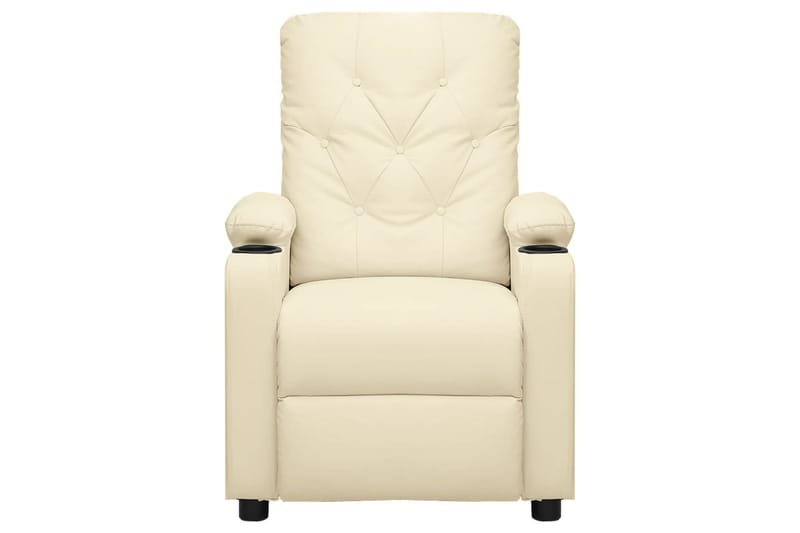 Reclinerfåtölj gräddvit konstläder - Kräm - Möbler - Vardagsrum - Fåtöljer - Biofåtöljer & reclinerfåtöljer