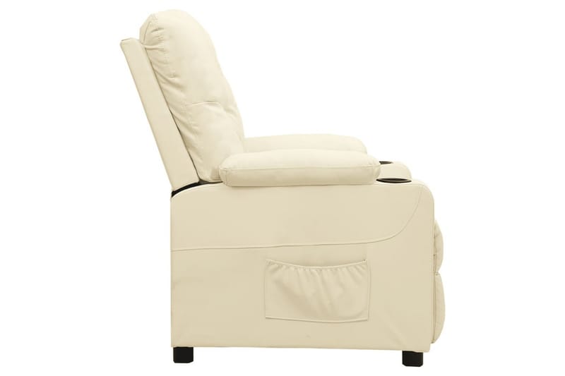 Reclinerfåtölj gräddvit konstläder - Kräm - Möbler - Vardagsrum - Fåtöljer - Biofåtöljer & reclinerfåtöljer
