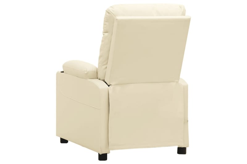 Reclinerfåtölj gräddvit konstläder - Kräm - Möbler - Vardagsrum - Fåtöljer - Biofåtöljer & reclinerfåtöljer