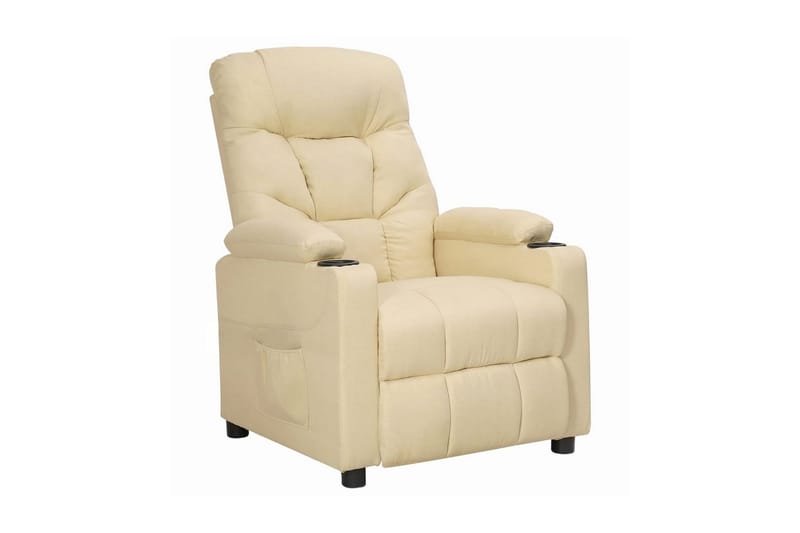 Reclinerfåtölj gräddvit tyg - Kräm - Möbler - Vardagsrum - Fåtöljer - Biofåtöljer & reclinerfåtöljer