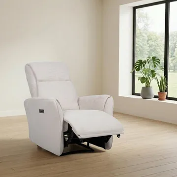 Reclinerfåtölj Lavor med elektrisk mekanism - vit - Möbler - Vardagsrum - Fåtöljer - Biofåtöljer & reclinerfåtöljer