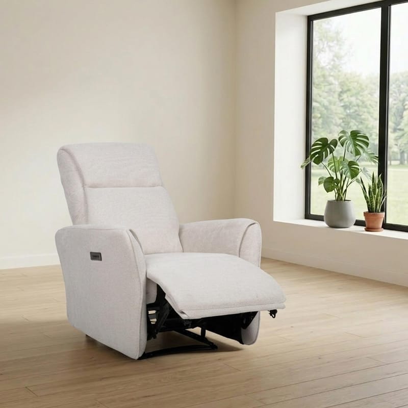Reclinerfåtölj Lavor med elektrisk mekanism - vit - Möbler - Vardagsrum - Fåtöljer - Biofåtöljer & reclinerfåtöljer