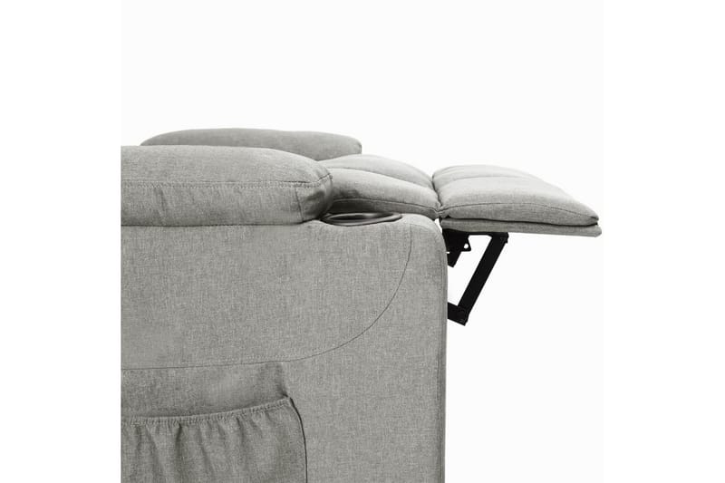 Reclinerfåtölj ljusgrå tyg - Grå - Möbler - Vardagsrum - Fåtöljer - Biofåtöljer & reclinerfåtöljer