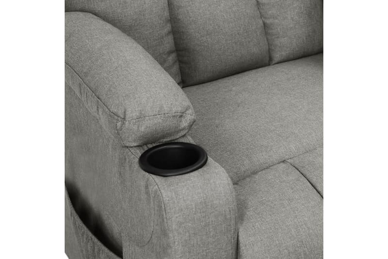 Reclinerfåtölj ljusgrå tyg - Grå - Möbler - Vardagsrum - Fåtöljer - Biofåtöljer & reclinerfåtöljer