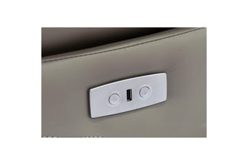 Reclinerfåtölj Loft24 Fåtölj Lannilis Ljusgrå, PU/trä/metall, Elektrisk vilstol Ljusgrå - Möbler - Vardagsrum - Fåtöljer - Skinnfåtölj