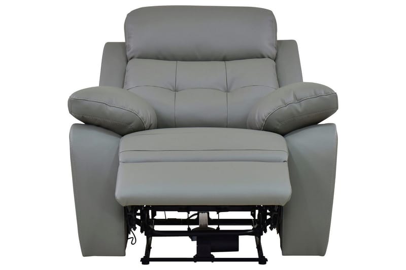Reclinerfåtölj Loft24 Fåtölj Lannilis Ljusgrå, PU/trä/metall, Elektrisk vilstol Ljusgrå - Möbler - Vardagsrum - Fåtöljer - Biofåtöljer & reclinerfåtöljer