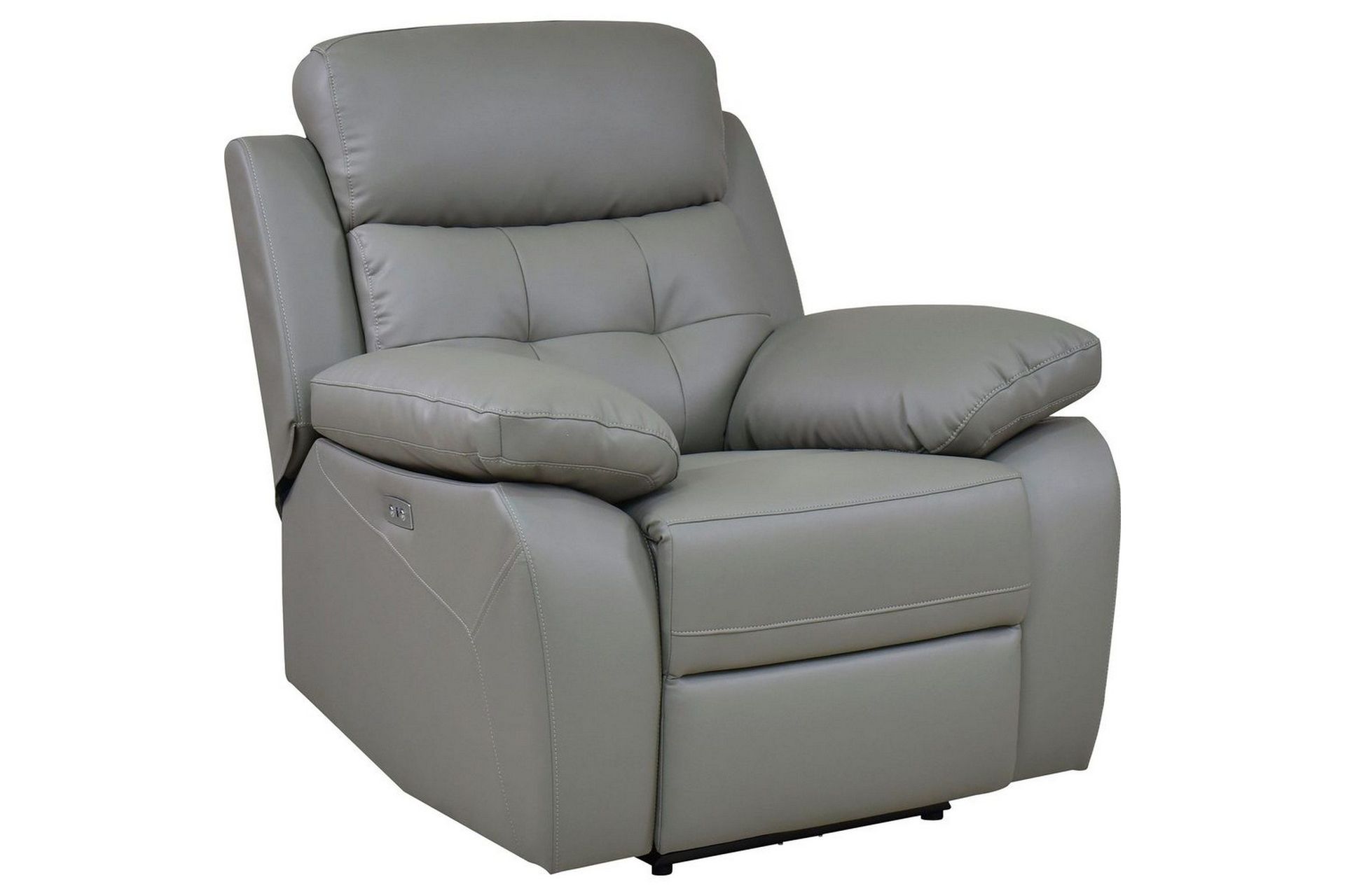 Reclinerf&aring;t&ouml;lj Loft24 F&aring;t&ouml;lj Lannilis Ljusgr&aring;, PU/tr&auml;/metall, Elektrisk vilstol Ljusgr&aring; -
