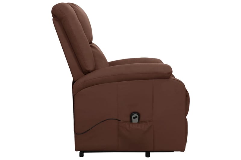 Reclinerfåtölj med uppresningshjälp brun konstläder - Brun - Möbler - Vardagsrum - Fåtöljer - Biofåtöljer & reclinerfåtöljer