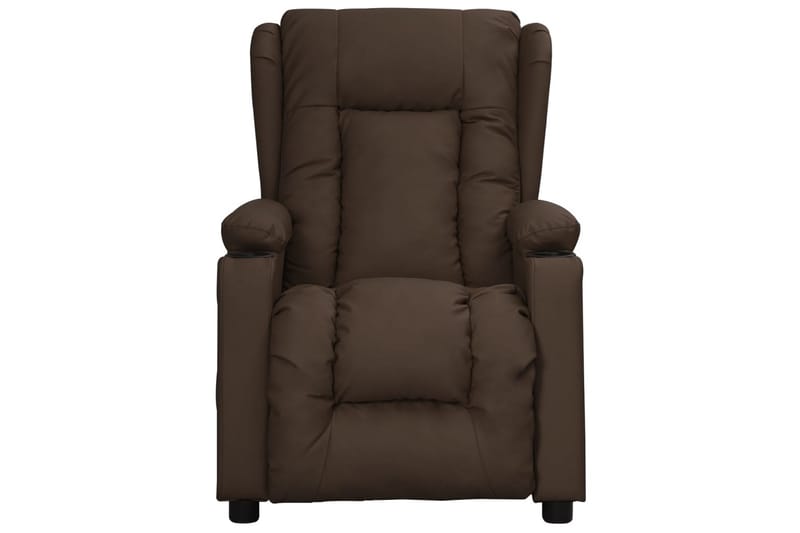 Reclinerfåtölj med uppresningshjälp brun konstläder - Brun - Möbler - Vardagsrum - Fåtöljer - Biofåtöljer & reclinerfåtöljer