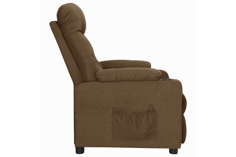 Reclinerfåtölj med uppresningshjälp brun tyg - Brun - Möbler - Vardagsrum - Fåtöljer - Biofåtöljer & reclinerfåtöljer