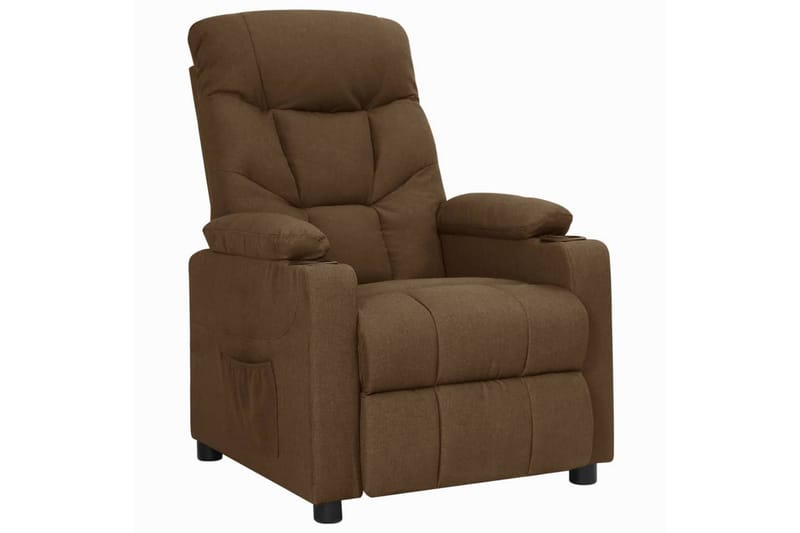 Reclinerfåtölj med uppresningshjälp brun tyg - Brun - Möbler - Vardagsrum - Fåtöljer - Biofåtöljer & reclinerfåtöljer