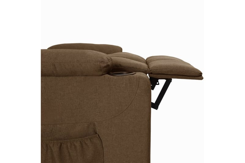 Reclinerfåtölj med uppresningshjälp brun tyg - Brun - Möbler - Vardagsrum - Fåtöljer - Biofåtöljer & reclinerfåtöljer
