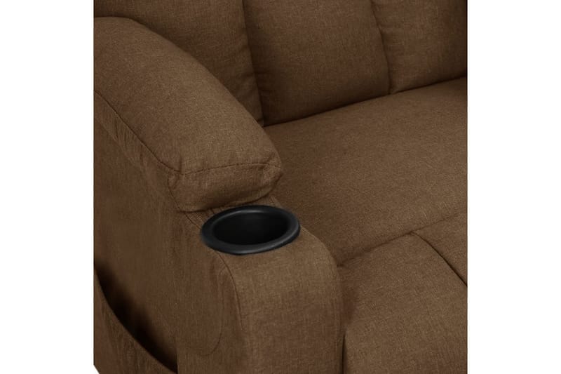 Reclinerfåtölj med uppresningshjälp brun tyg - Brun - Möbler - Vardagsrum - Fåtöljer - Biofåtöljer & reclinerfåtöljer