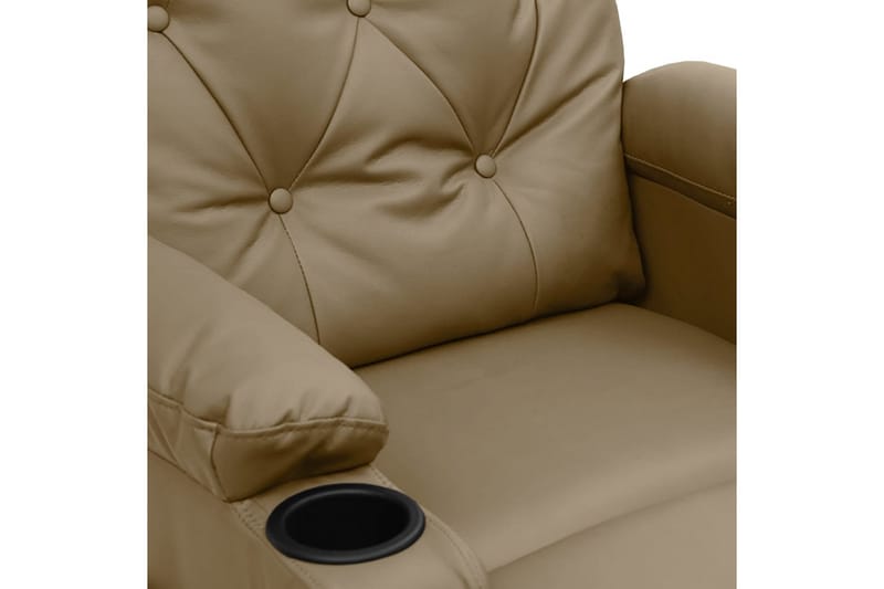 Reclinerfåtölj med uppresningshjälp cappuccino konstläder - Cappuccino - Möbler - Vardagsrum - Fåtöljer - Biofåtöljer & reclinerfåtöljer