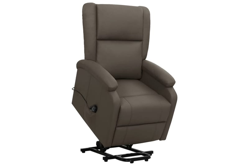 Reclinerfåtölj med uppresningshjälp grå konstläder - Grå - Möbler - Vardagsrum - Fåtöljer - Biofåtöljer & reclinerfåtöljer