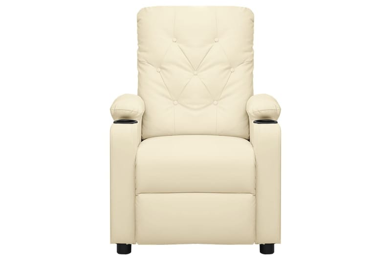 Reclinerfåtölj med uppresningshjälp gräddvit konstläder - Kräm - Möbler - Vardagsrum - Fåtöljer - Biofåtöljer & reclinerfåtöljer