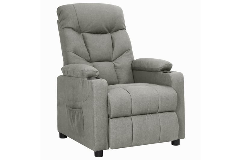 Reclinerfåtölj med uppresningshjälp ljusgrå tyg - Grå - Möbler - Vardagsrum - Fåtöljer - Biofåtöljer & reclinerfåtöljer